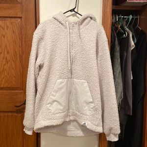 Sherpa zip up hoodie